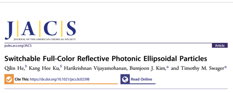Tim Swager院士《JACS》：全光譜轉(zhuǎn)換的橢球形聚合物光子晶體粒子！