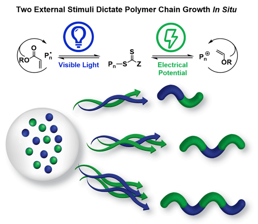?康奈爾大學(xué)《Chem》：光電交替作用，聚合機理隨心切換，輕松合成六嵌段共聚物
