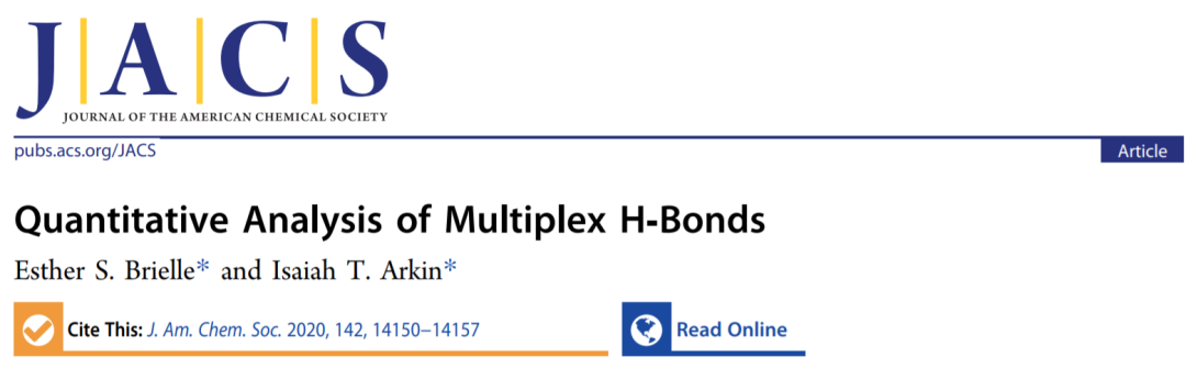 《JACS》： 多重氫鍵的定量分析！
