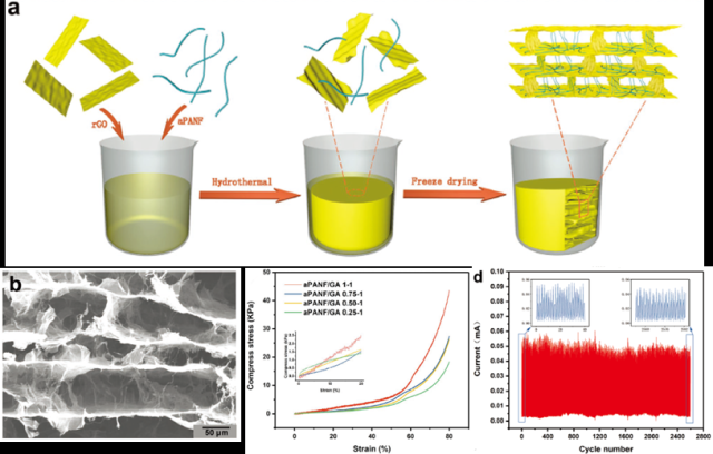 北京化工大學潘凱《AFM》：新型具有3D互連的分層微觀結構的納米纖維增強石墨烯氣凝膠